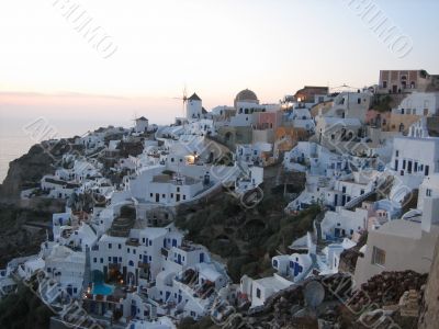 Oia town in Santorini