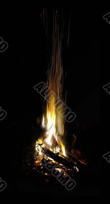Campfire in the night