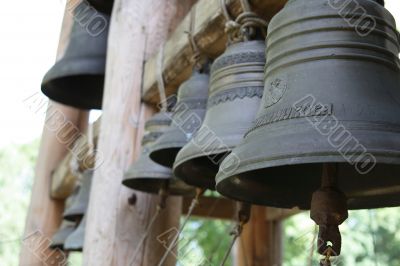 Bells, hanging in a line 3