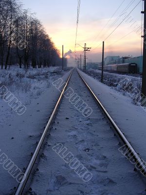 Track early winter morning