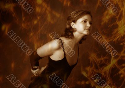 Portrait of the beautiful girl