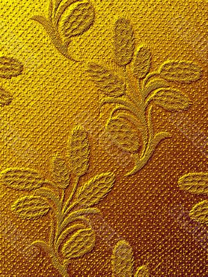 embroidered golden fabric texture