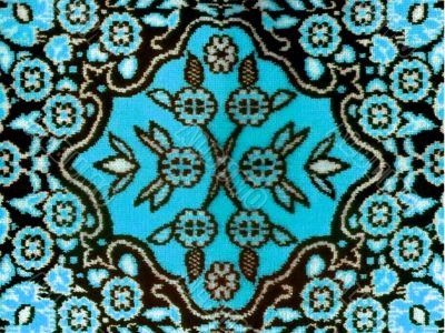 classic fabric rug floral motif