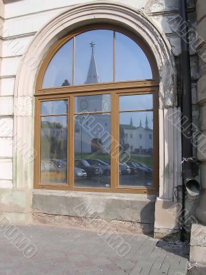 The reflection in the window