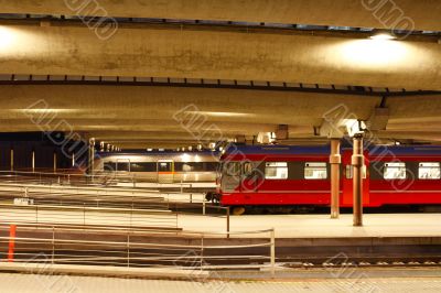 train station in late evening