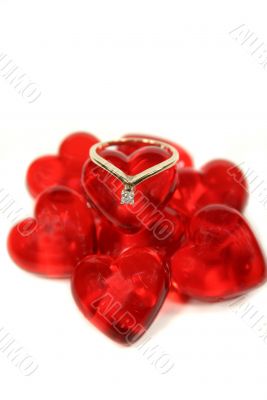 Ring On Glass Hearts
