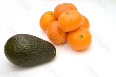 Avocado and tangerines