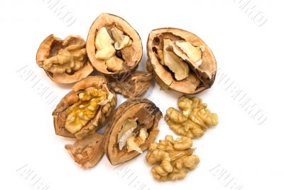 Cracked walnuts
