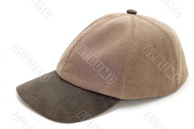 cap on white
