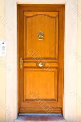 Warm wooden door