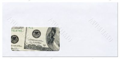 Envelope with dollars