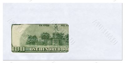 Envelope with dollars