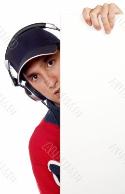 Curious handsome disc jockey Curious handsome disc jockey