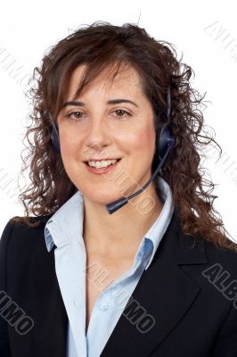 Smiling customer support girl