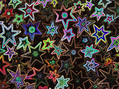 Stars and Fireworks Background Stars and Fireworks Background