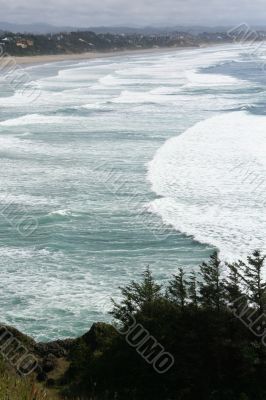 Surf along long beach