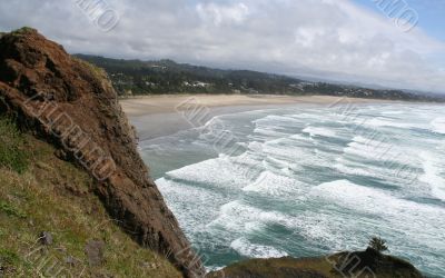 Surf along long beach