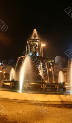 Fountain, night