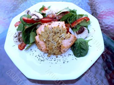 stuffed salmon dinner 3