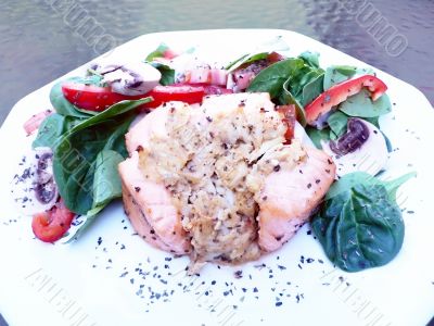 stuffed salmon dinner 2