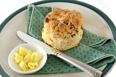 Date Scone With Butter 1