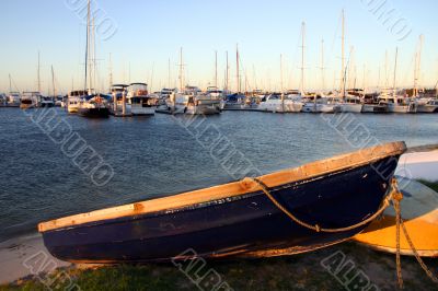 Dinghy By The Marina