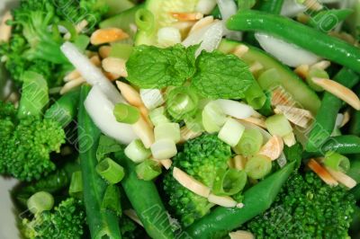 Green Vegetables With Almonds 2