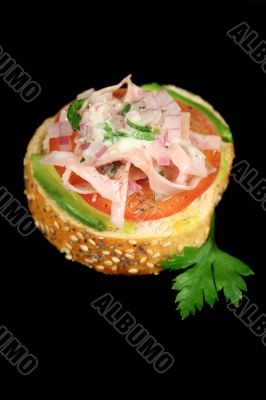 Tomato And Ham Bite With Mayo Tomato And Ham Bite With Mayo