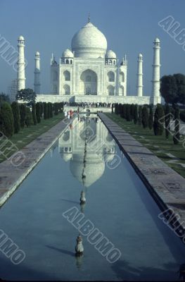 Taj Mahal with reflecting pool