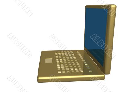 the isolated 3d image of a laptop.