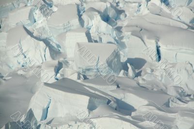 Detail. Glacier icefall