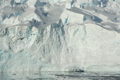 Detail. Glacier icefall