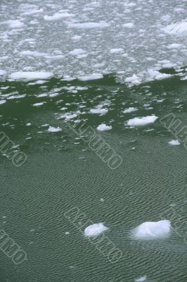 Abstract, brash ice forming