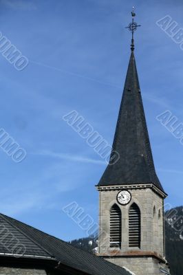Old church tower &amp; steeple