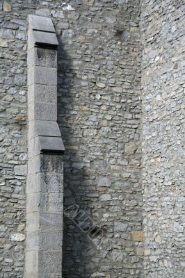 Buttress and stone wall