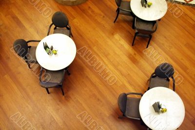 Cafe overhead view