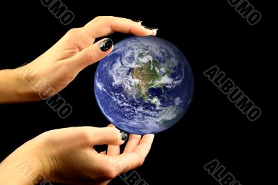 Earth in hands