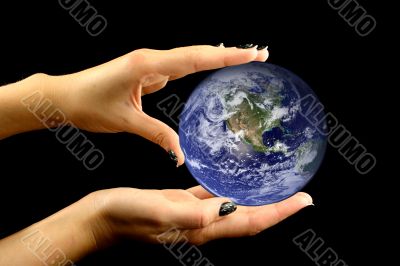 Slightly touched earth