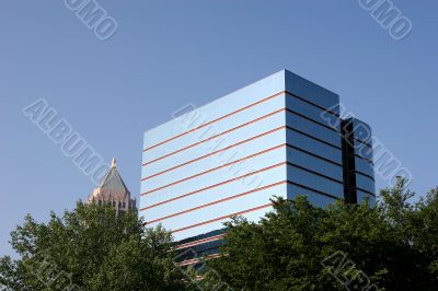 Blue Glass and Skyscraper