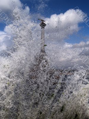 Monument to the flooded ships