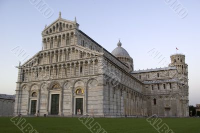 Duomo Cathedral And Leaning Tower In Pisa, Italy