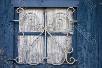 Blue window grunge