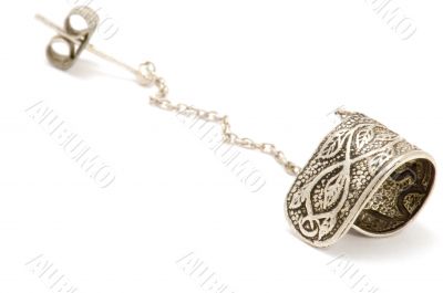 Silver ear ring