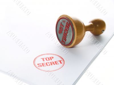 TOP SECRET rubber ink stamp