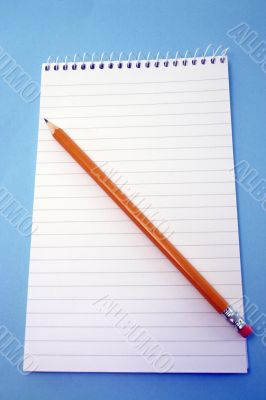 Notebook and pencil Notebook and pencil