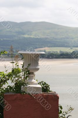 Urn on a plinth