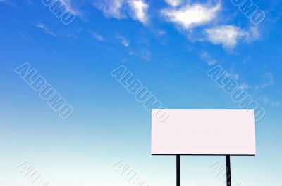 Billboard on a beautiful blue sky -small sign version