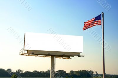 Billboard and American Flag