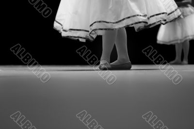 Black and white dancer