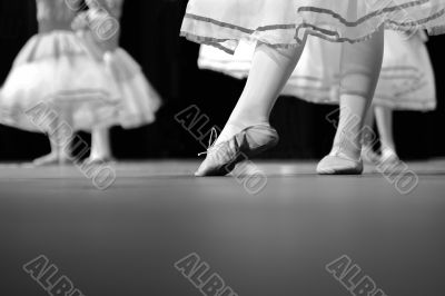 Dance Recital in black and white